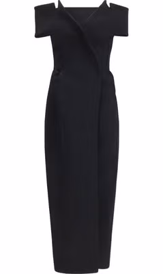 Black Polyester Cocktail Dress