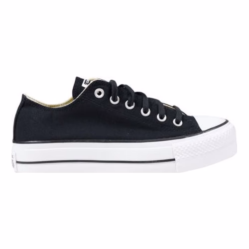 Converse Black Fabric Platform Sneakers