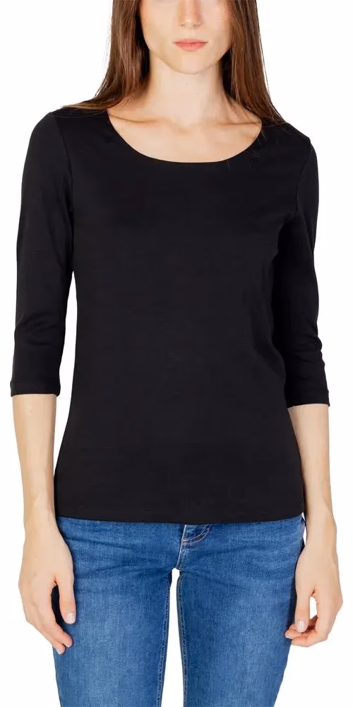 Street One Black Cotton Long Sleeve T-Shirt