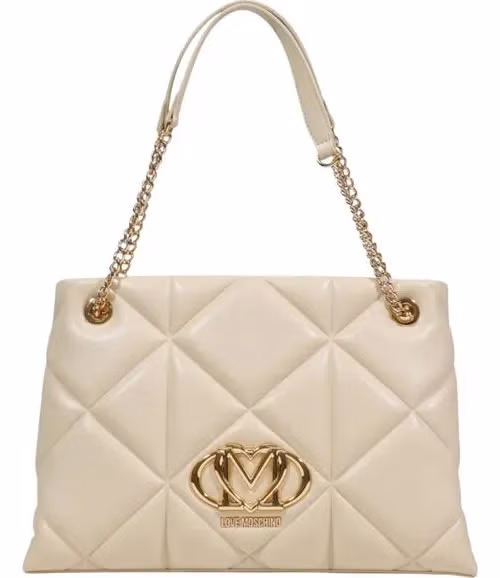 Love Moschino Beige Artificial Leather Handbag