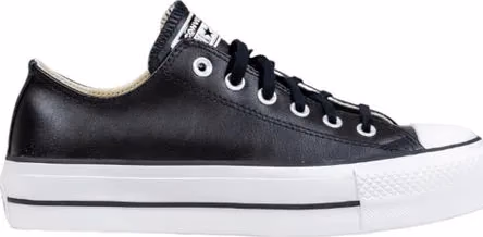 Converse Black Leather Low Top Sneakers
