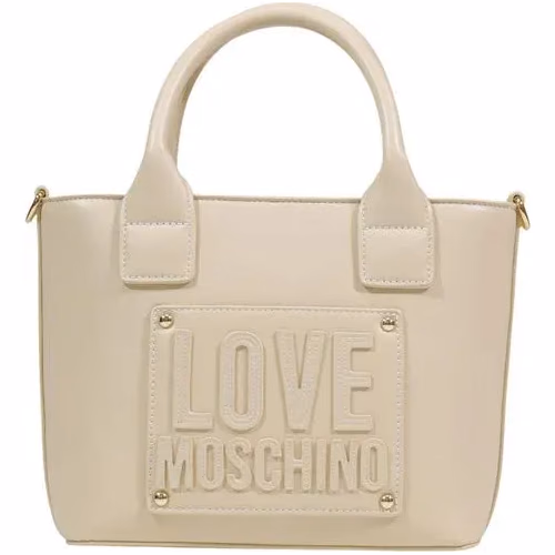 Love Moschino Cream Polyethylene Handbag