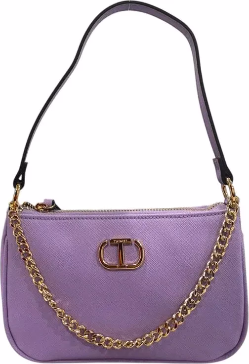 Twinset Purple PU Women Shoulder Bag