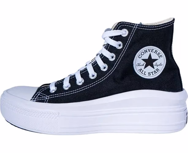 Converse Black Cotton Platform Sneakers