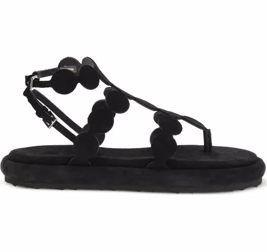 Pierre Hardy Black Calf Leather Bos Taurus Platform Sandals