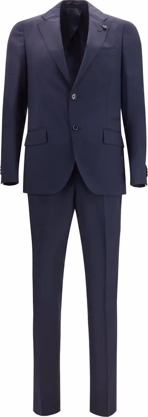 Lardini Blue Wool Two-Piece Suit