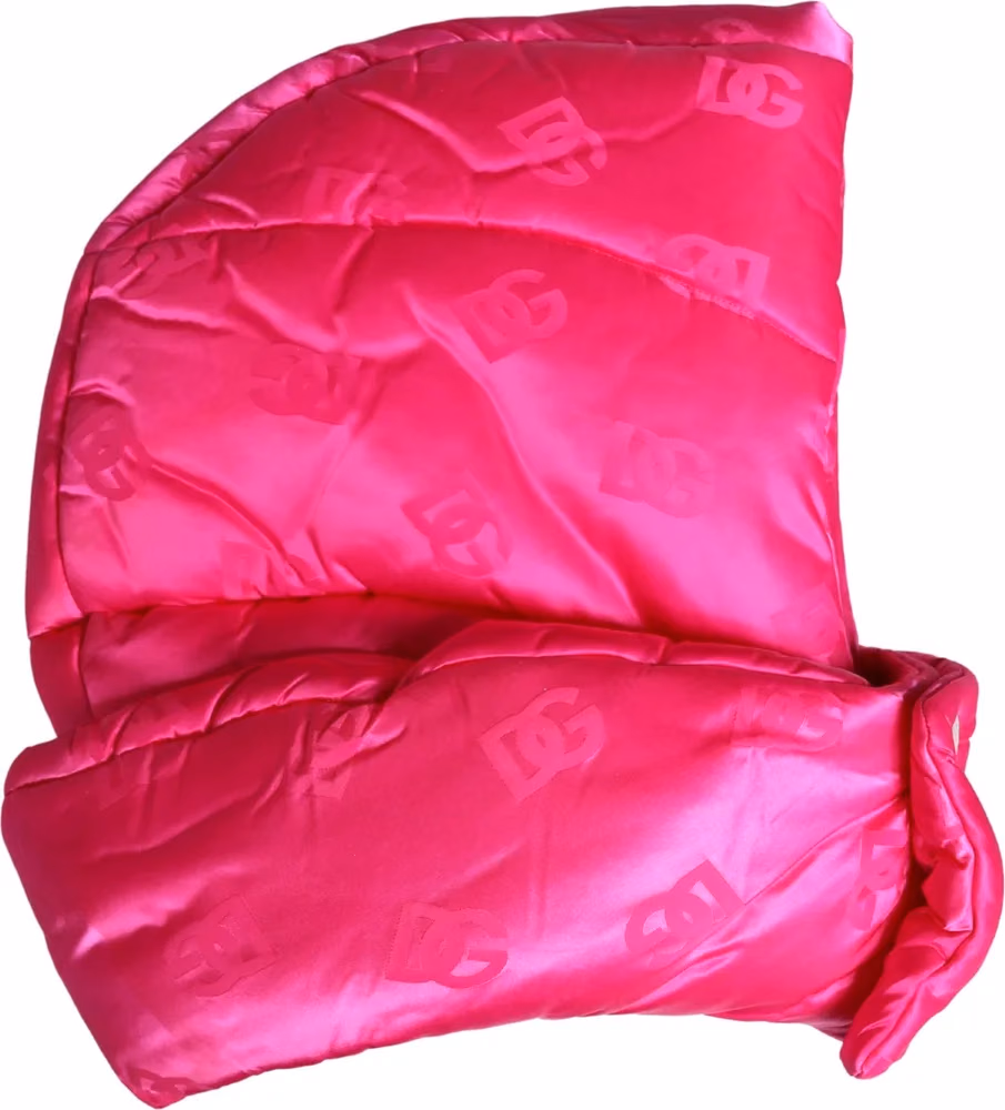 Dolce & Gabbana Men Pink Logo Print Whole Head Wrap Capello Hat
