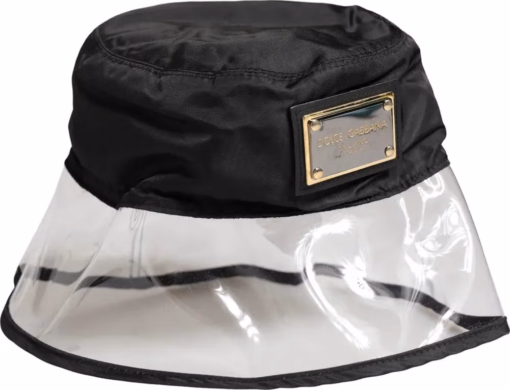 Dolce & Gabbana Men Black Plastic Fisherman Bucket Capello Hat