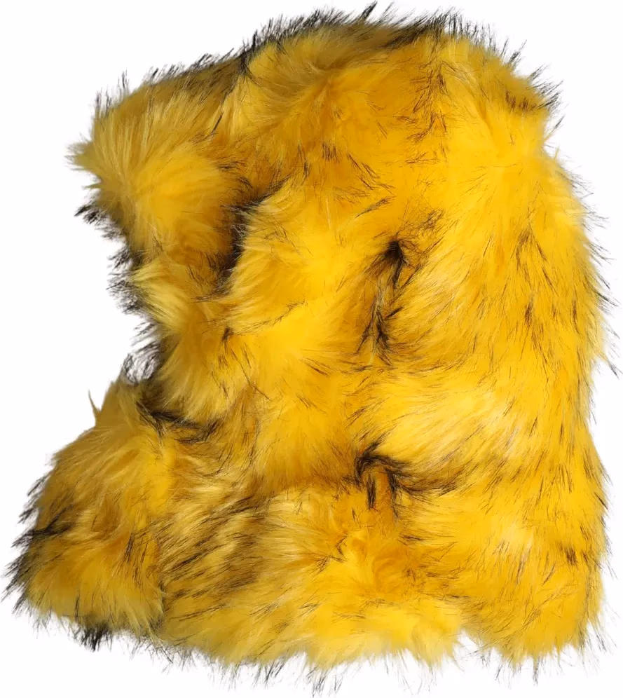 Dolce & Gabbana Yellow Modacrylic Fur Women Bucket Capello Hat