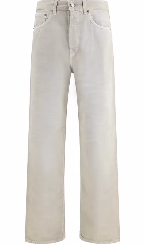 Haikure Gray Cotton Straight-Leg Jeans