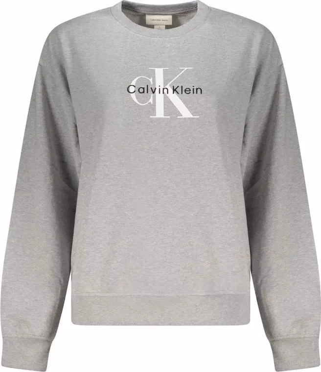 Calvin Klein Grigio Cotton Women Sweatshirt