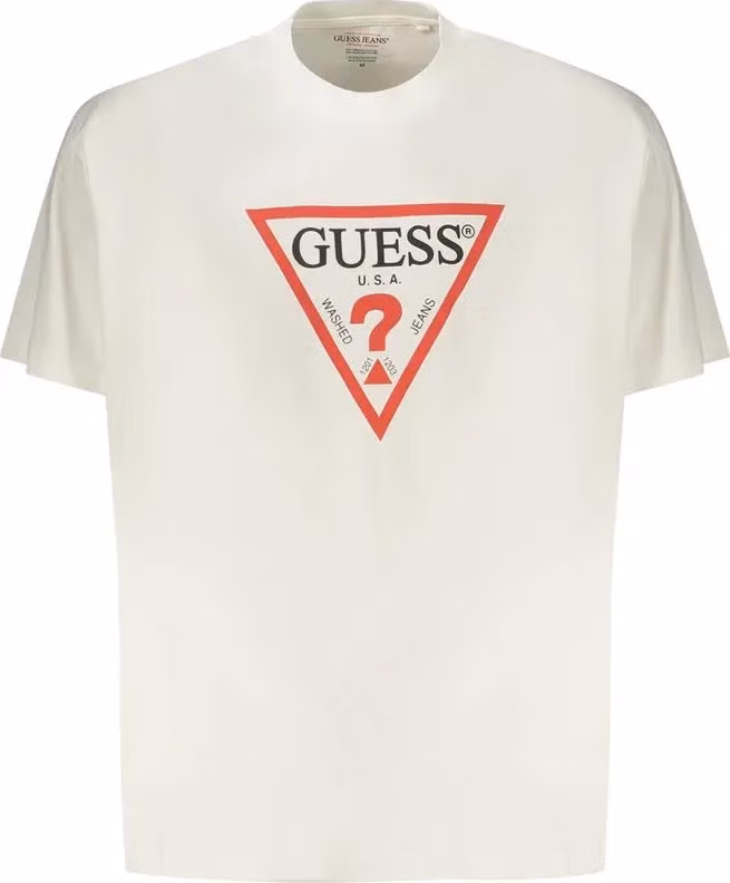 Guess Jeans White Cotton Men T-Shirt