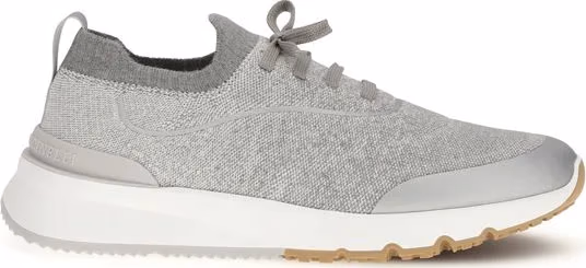 Brunello Cucinelli Gray Cotton Athletic Sneakers