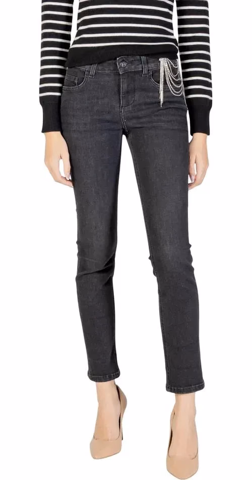 Liu Jo Black Cotton Skinny Jeans