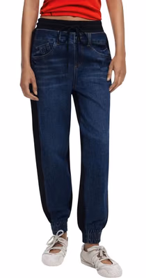Blue Cotton Joggers (Workout Pants)