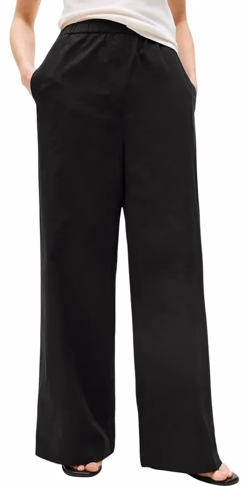 Tommy Hilfiger Black Organic Cotton Casual Pants