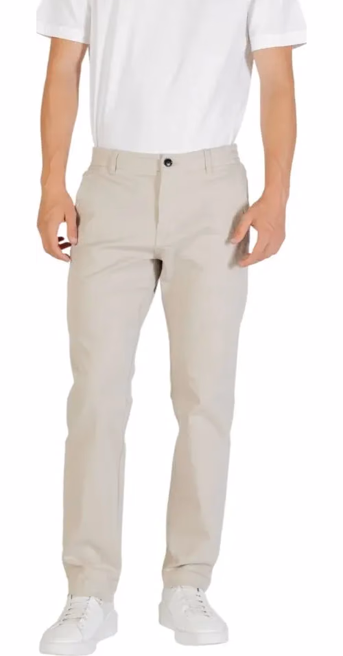 Hugo Boss Beige Polyester Casual Pants