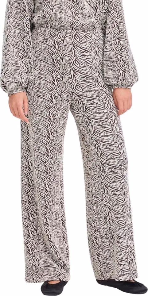 ICHI Brown Polyester Casual Pants