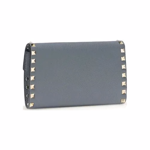 Valentino Garavani Blue Calf Leather Bos Taurus Wallet