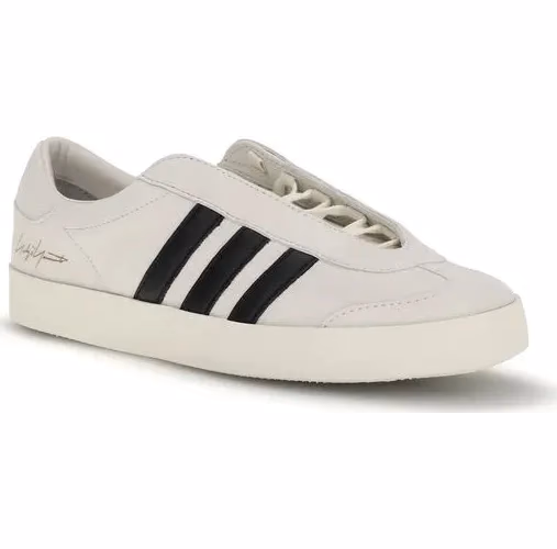 Y-3 Beige Calf Leather Bos Taurus Low Top Sneakers