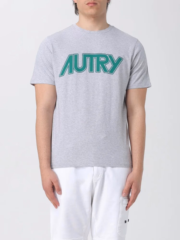 Autry Gray Cotton T-Shirt