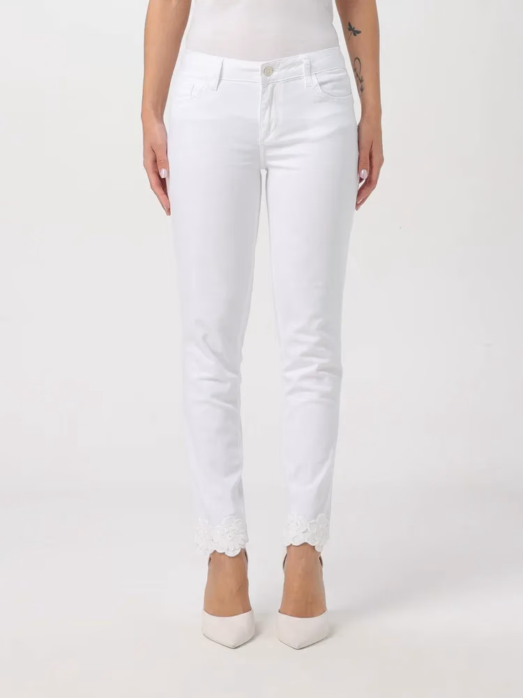 Liu Jo White Cotton Skinny Jeans