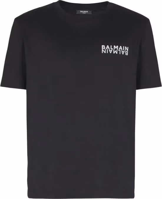 Balmain Black Cotton T-Shirt