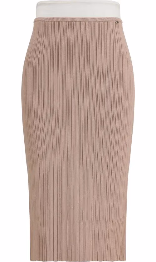 Diesel Multicolor Viscose Midi Skirt