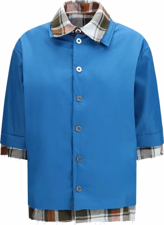 MARBELL Blue Polyamide Dress Shirt