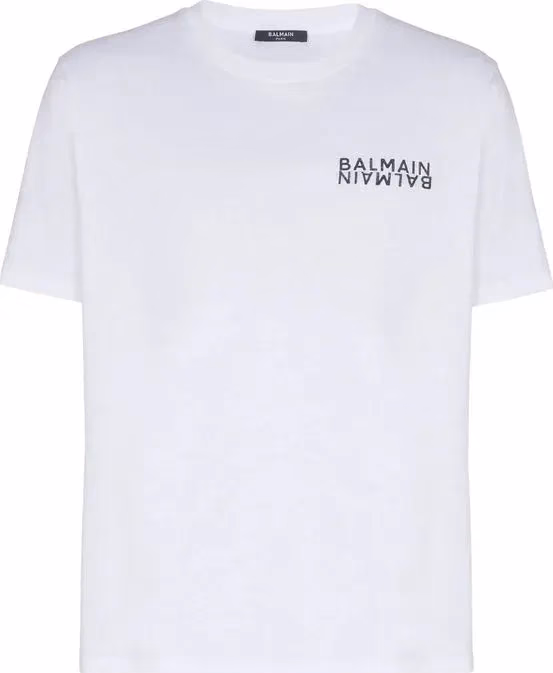 Balmain White Cotton T-Shirt