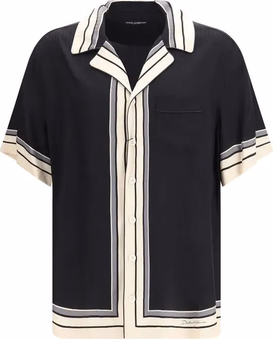 Dolce & Gabbana Multicolor Silk Shortsleeve Shirt