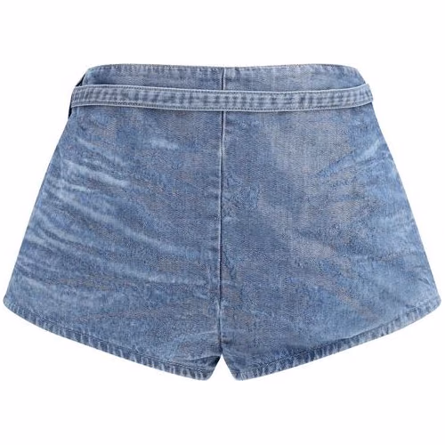 Diesel Blue Cotton Bermuda Shorts