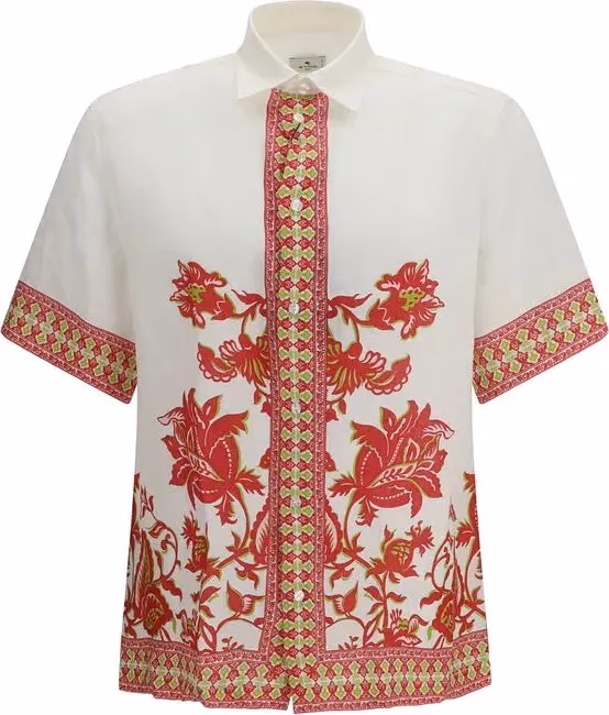Etro Multicolor Linen Pattern Shirt