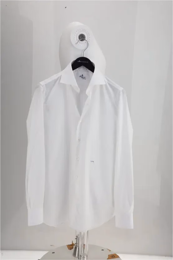 Finamore White Cotton Dress Shirt