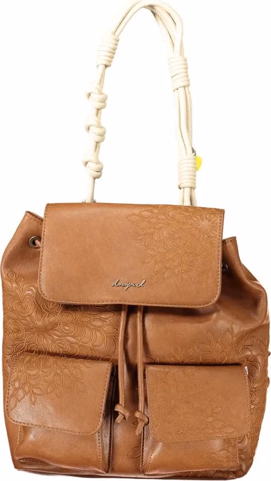 Desigual Marrone Poliuretano Women Backpack