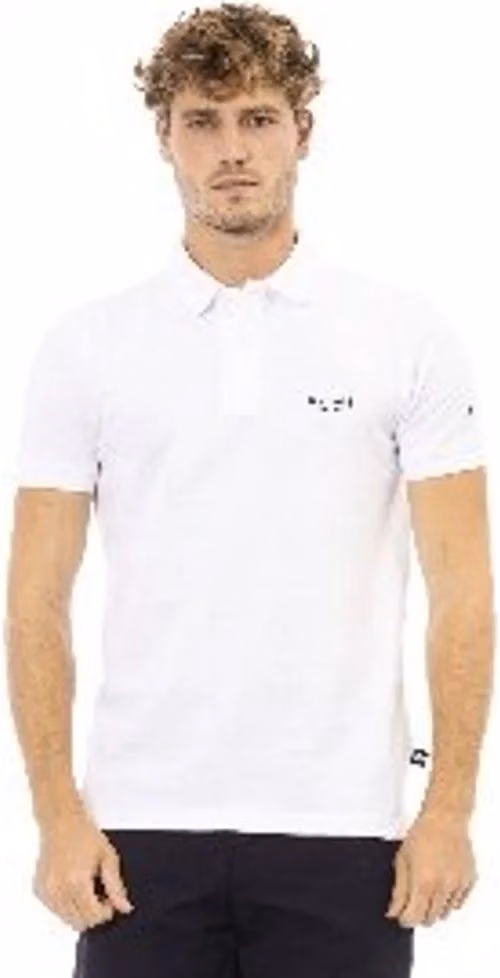 Baldinini Trend Black And White Cotton Polo Shirt