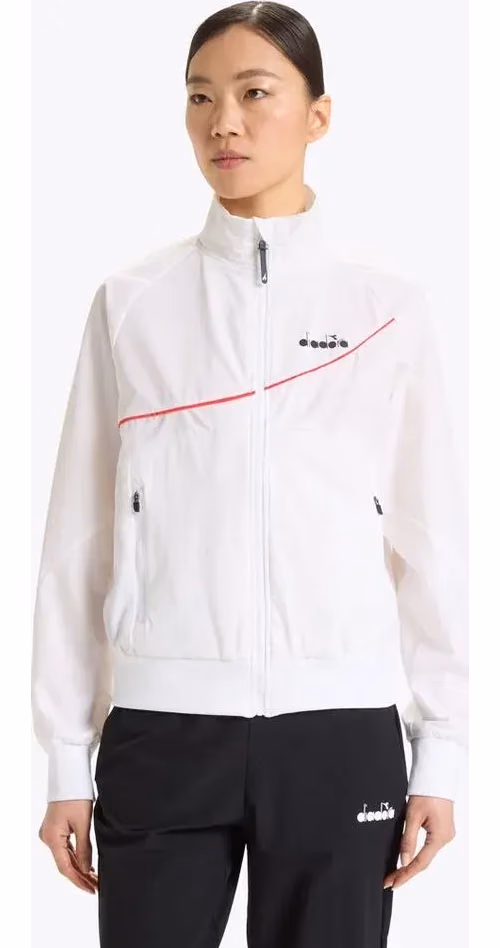Diadora White Polyamide Shell Jacket