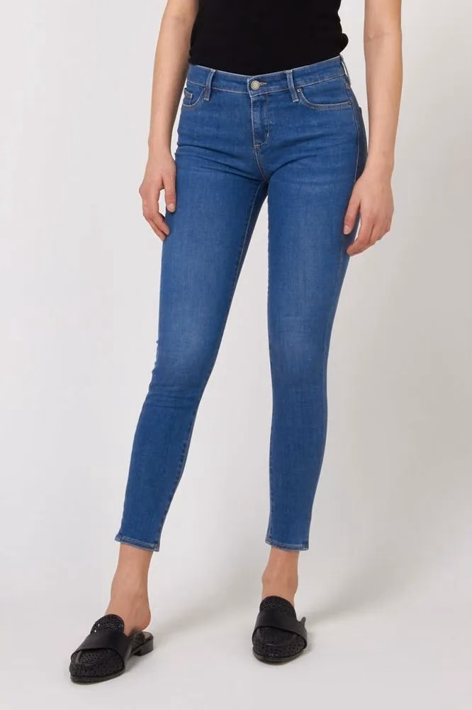 Gas Blue Cotton Skinny Jeans