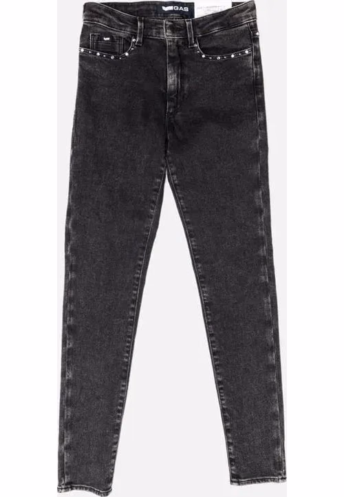 Gas Gray Cotton Skinny Jeans