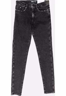 Gray Cotton Skinny Jeans