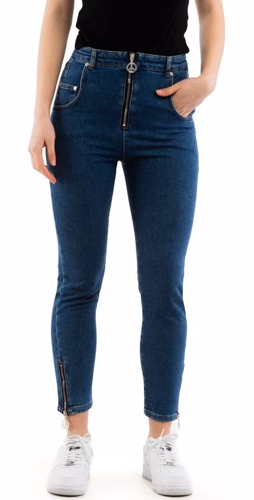 Moschino Multicolor Cotton High-Waisted Jean