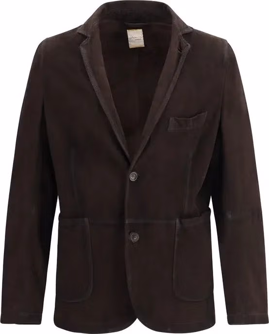 D'amico Brown Lamb Ovis Aries Aries Leather Jacket