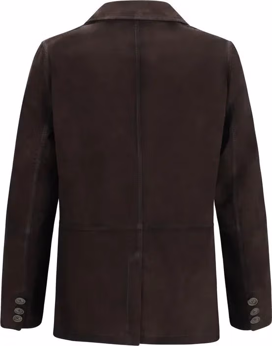 D'amico Brown Lamb Ovis Aries Aries Leather Jacket