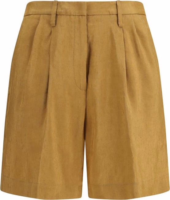 Forte_Forte Beige Linen Bermuda Shorts