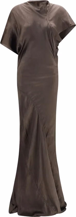 Rick Owens Brown Copper Long Dress