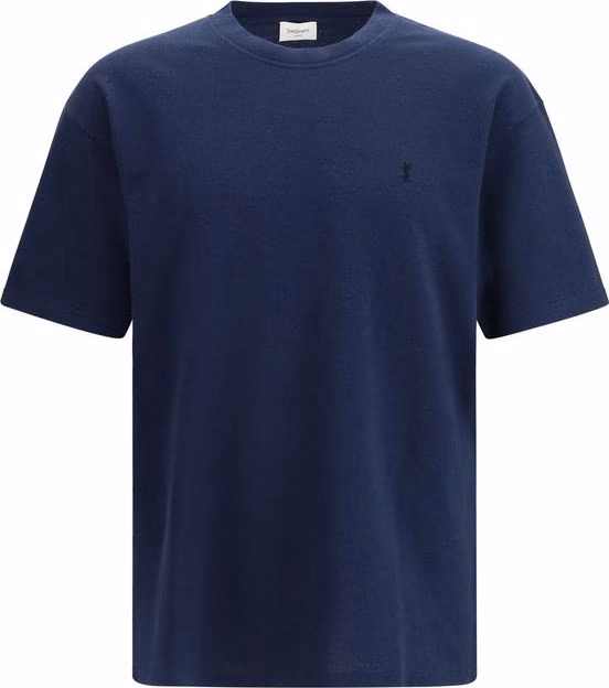 Saint Laurent Blue Cotton T-Shirt