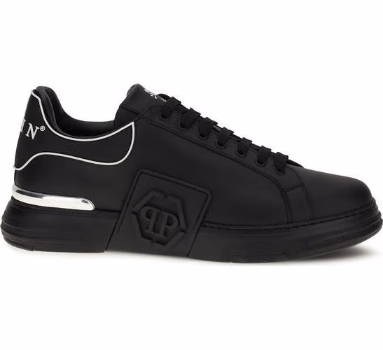 Philipp Plein Black Calf Leather Bos Taurus Low Top Sneakers