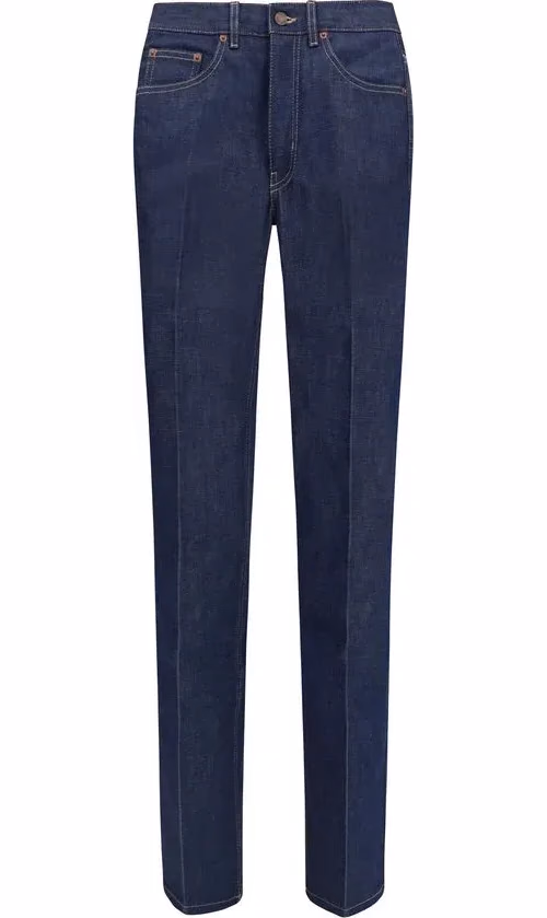 Chloé Blue Cotton Slim Fit Jeans