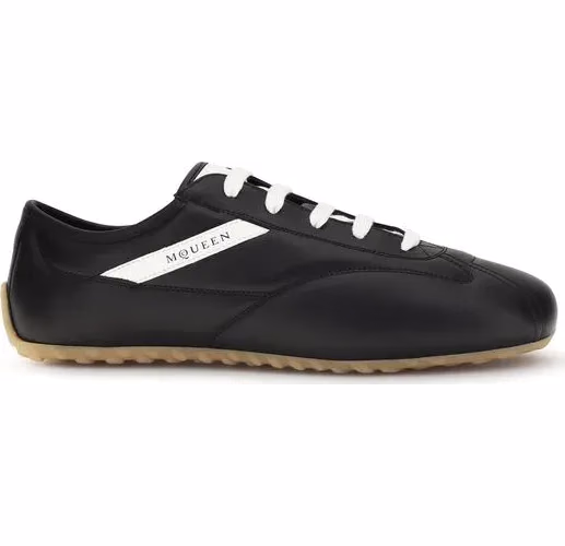 Alexander McQueen Black Calf Leather Bos Taurus Low Top Sneakers