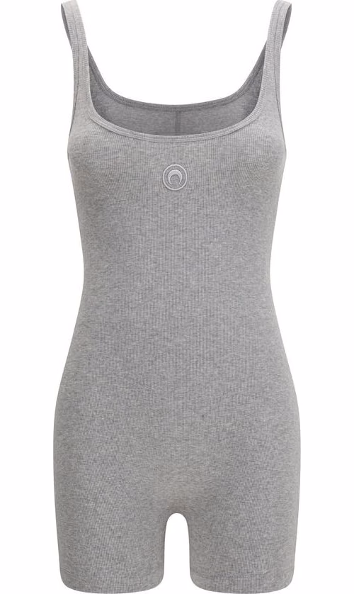 Marine Serre Gray Cotton Jumpsuit